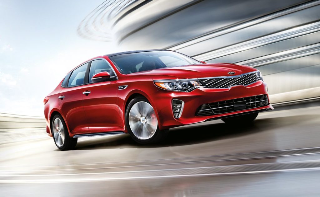 2018 Kia Optima in red