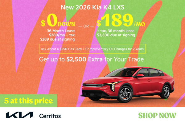 New 2026 Kia K4 LXS