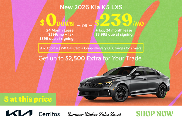 New 2026 Kia K5 LXS