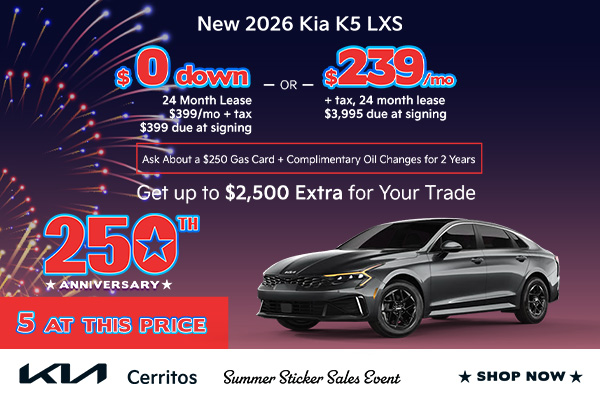 New 2026 Kia K5 LXS