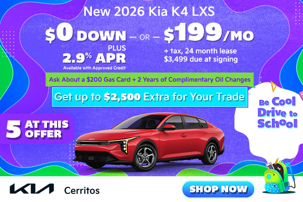 New 2026 Kia K4 LXS