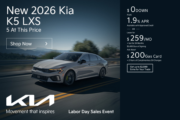 New 2026 Kia K5 LXS