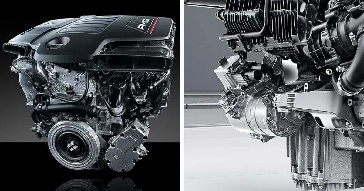 The 3.0-L 6-inline turbo engine and integrated starter-generator in the Mercedes-AMG GT 53