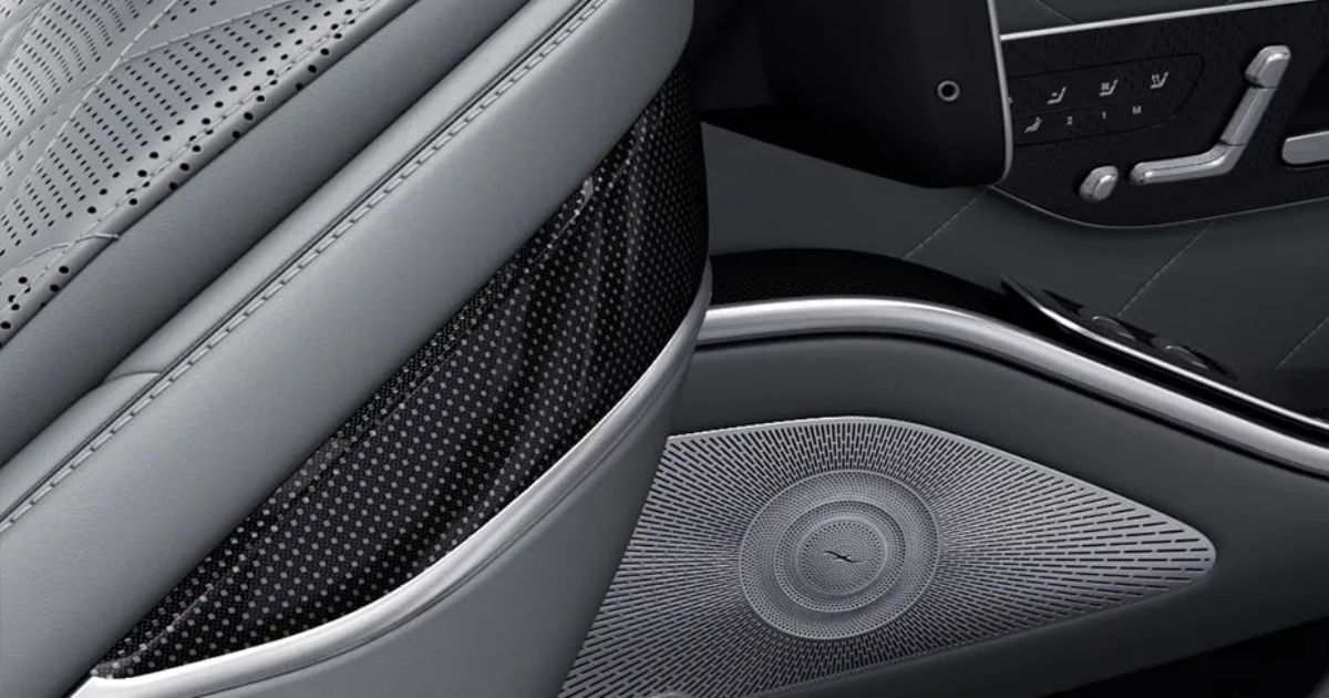 The Burmester Audio system first appeared in the W221 and W222 S-Class models.
