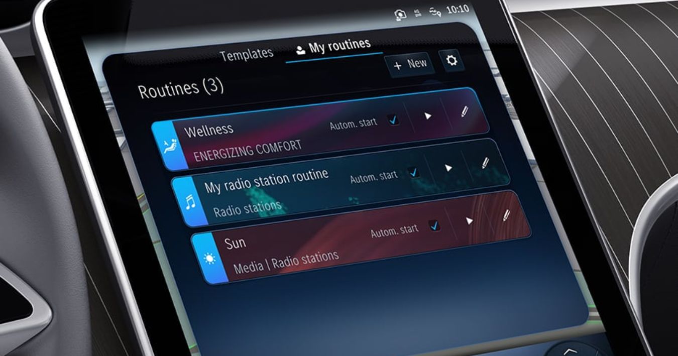 The MBUX Routines feature of the 2026 Mercedes-Benz C-Class