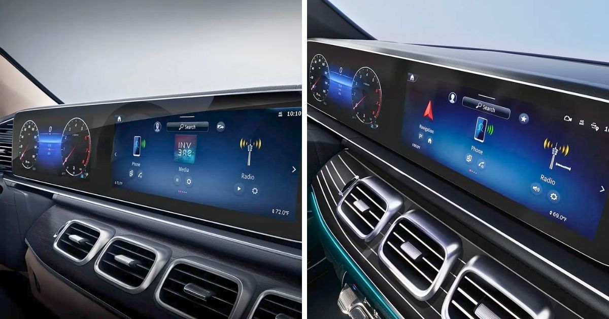 Both the 2026 Mercedes-Benz GLE and GLS have dual 12.3-inch screens with MBUX
