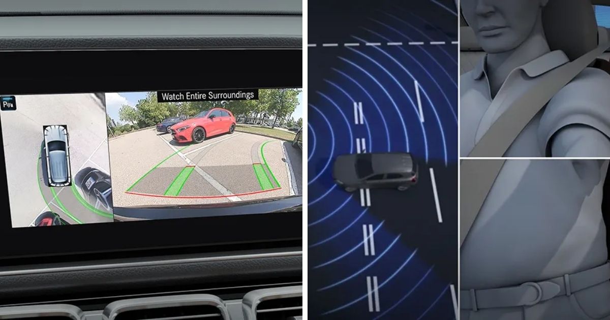Surround-view camera and PRE-SAFE technology are available in both the 2026 GLE and GLS