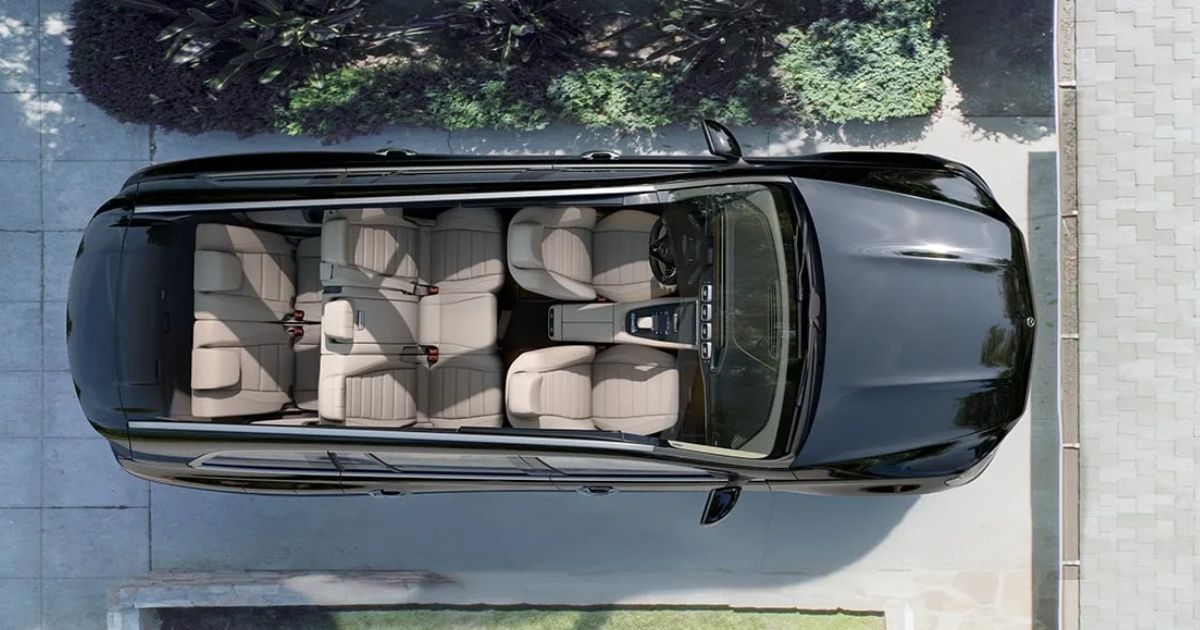 The 2026 Mercedes-Benz GLS has 3 rows of seating with 2nd row bench or captain's chairs