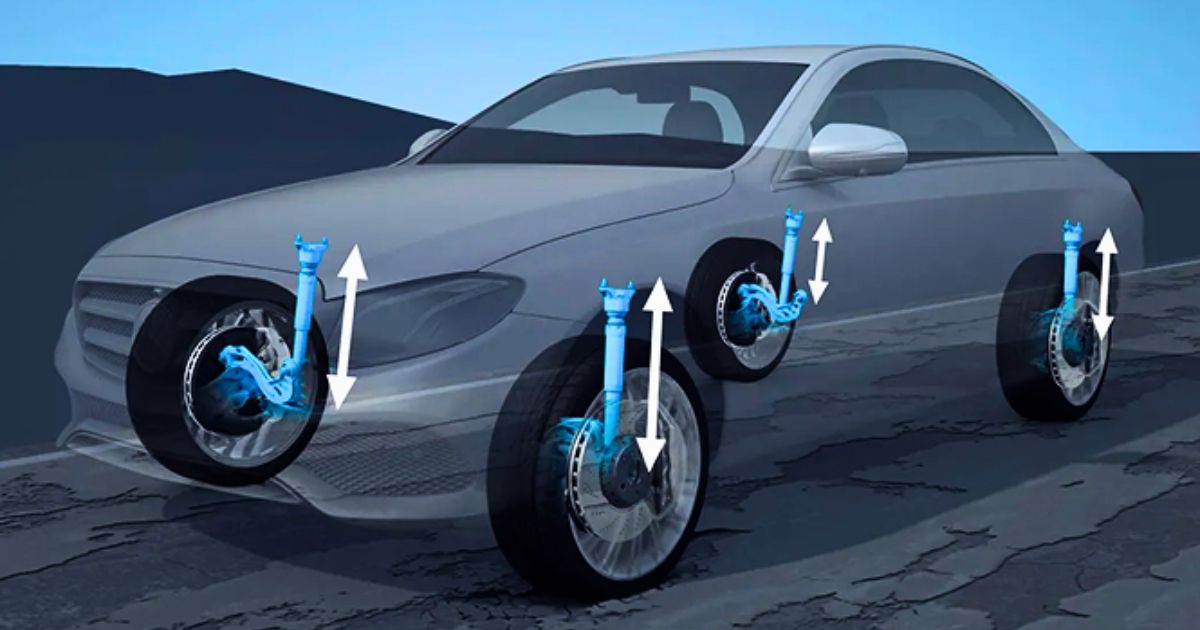 The available AIRMATIC suspension of the 2026 Mercedes-Benz GLE