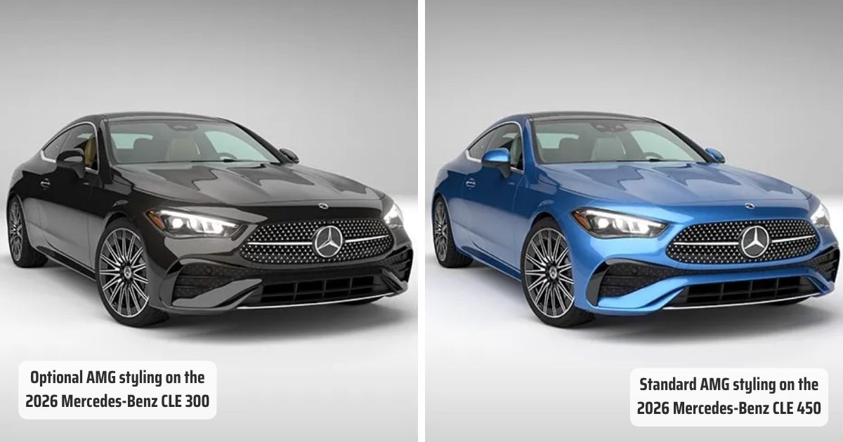 AMG styling is optional in the 2026 Mercedes-Benz CLE 300  and standard on the CLE 450