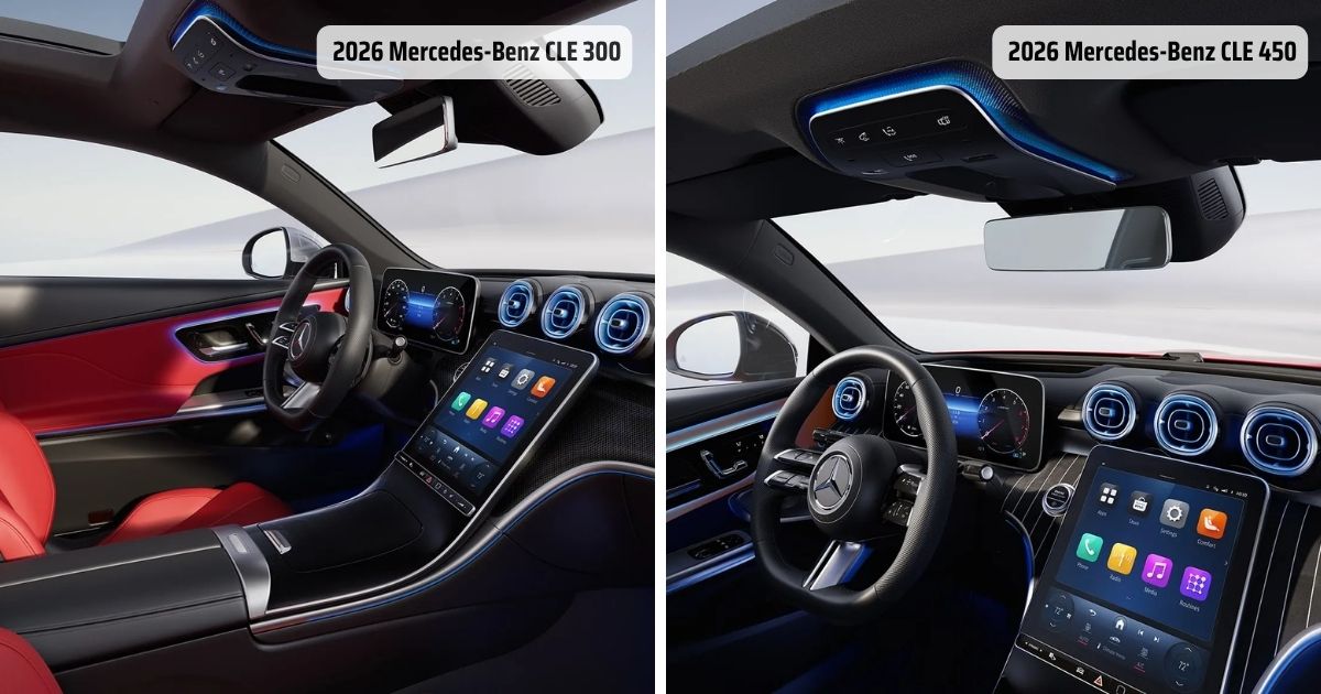 Both 2026 Mercedes-Benz CLE trim levels have digital cockpit and headline tech