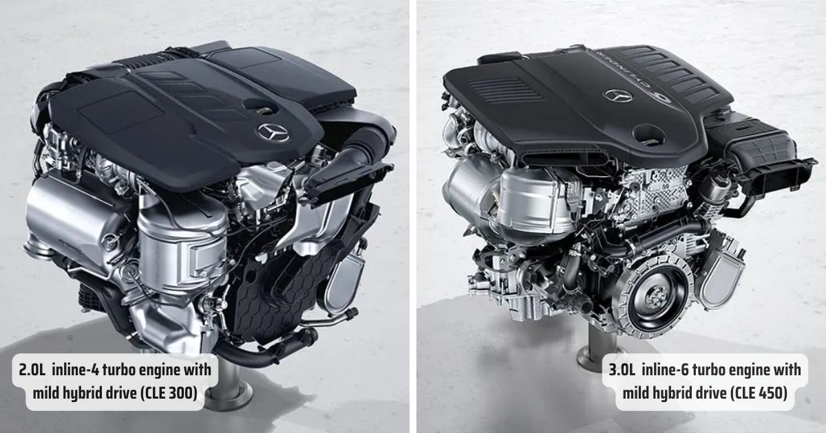 The 2026 Mercedes-Benz CLE 450 engine has extra power than the 2026 Mercedes-Benz CLE 300