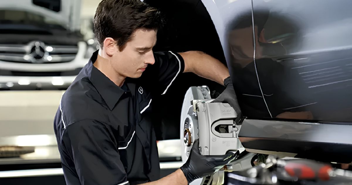 The first Mercedes-Benz brake service comes up at 10,000 miles or 1 year