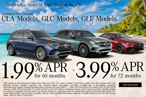 Certified Pre-Owned CLA, GLC, and GLE Models 