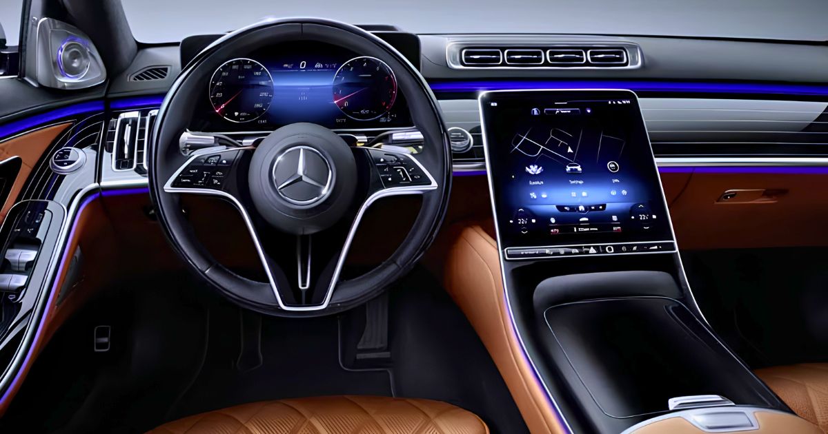 The 12V Mercedes-Benz battery powers the infotainment screen and keeping onboard computers working