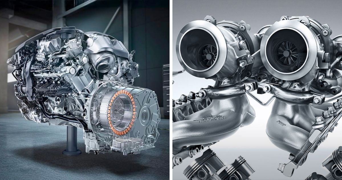 The heart of the 2026 Mercedes-AMG G 63 is its handcrafted AMG 4.0L V8 bi-turbo engine with hybrid assist and "hot inside V" layout