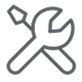 Wrench and screwdriver icon