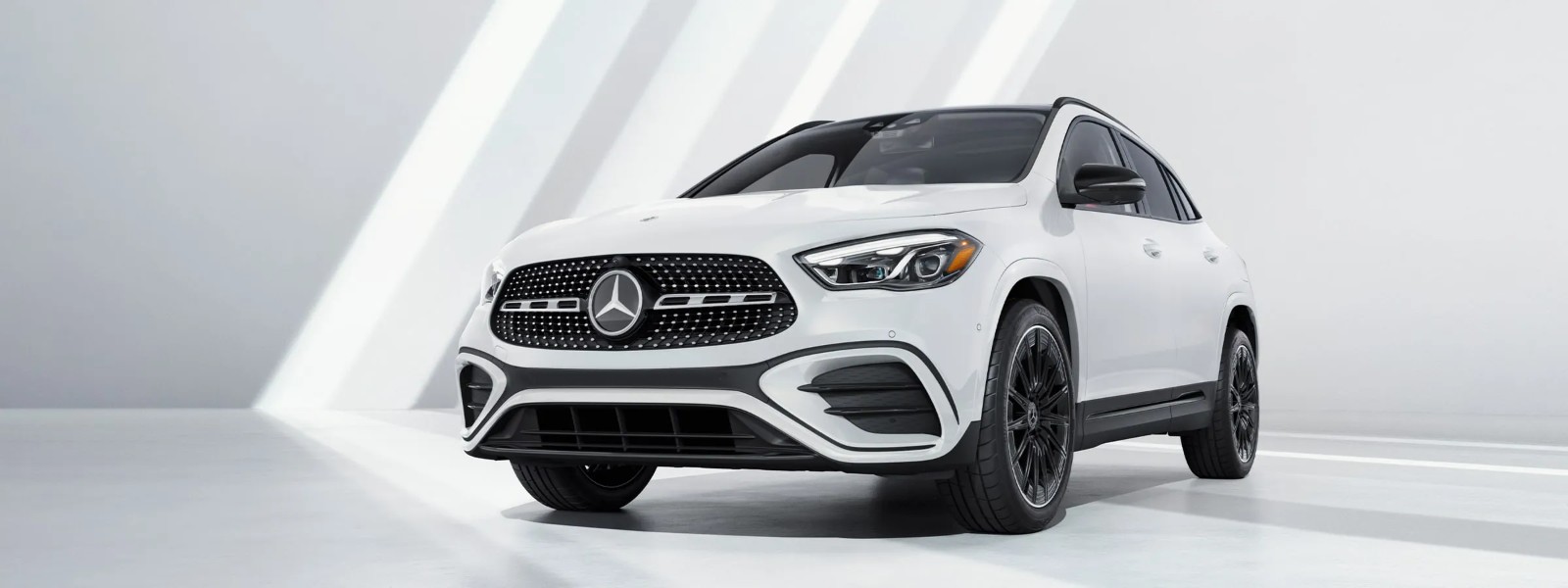 A Mercedes-Benz GLA SUV, front three-quarter view